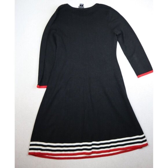 Black and Red Striped Hem Dress - Picture 7 of 8